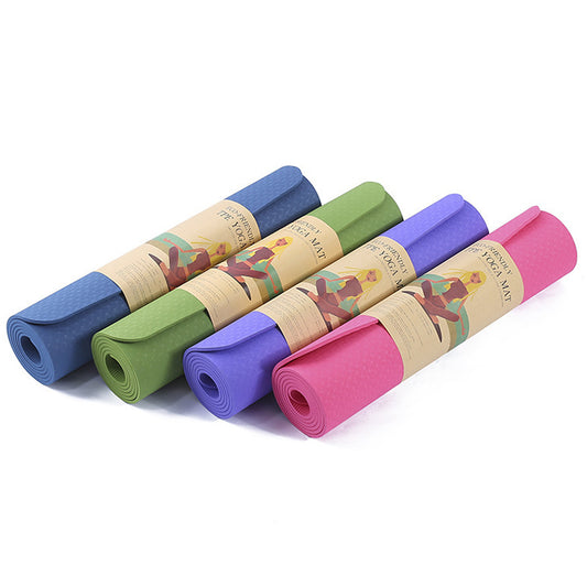 OEM Factory Custom 6mm Eco Friendly Nonslip Tpe Mat Wholesale Fitness For Women&men Yoga Mat
