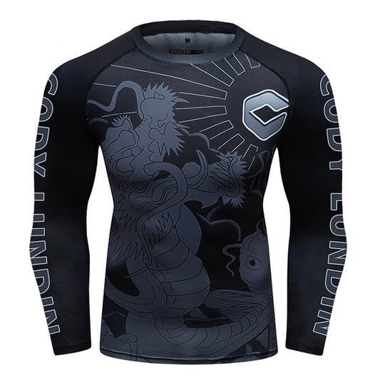 Factory Hot Sale Compression Shirt Men Custom Sublimation Rash Guards With Wholesale Price