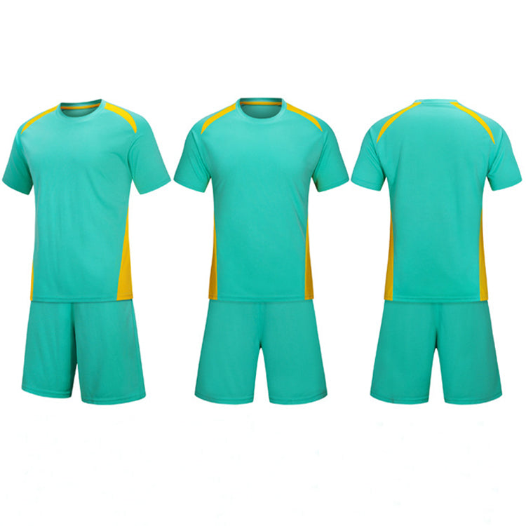 High Quality Adult Kids Football Short Sleeve Sports Suit Soccer Tracksuit Jersey Set With Factory Direct Sale Price