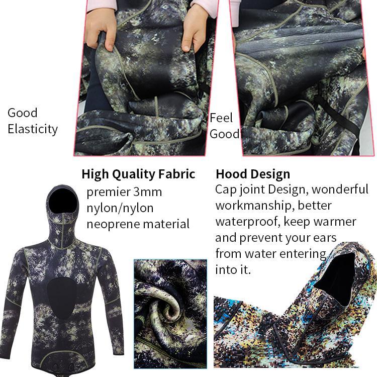 7mm New Original Women For Men Camo Mens Farmer John Wetsuit 7.0mm Spearfishing Wetsuits