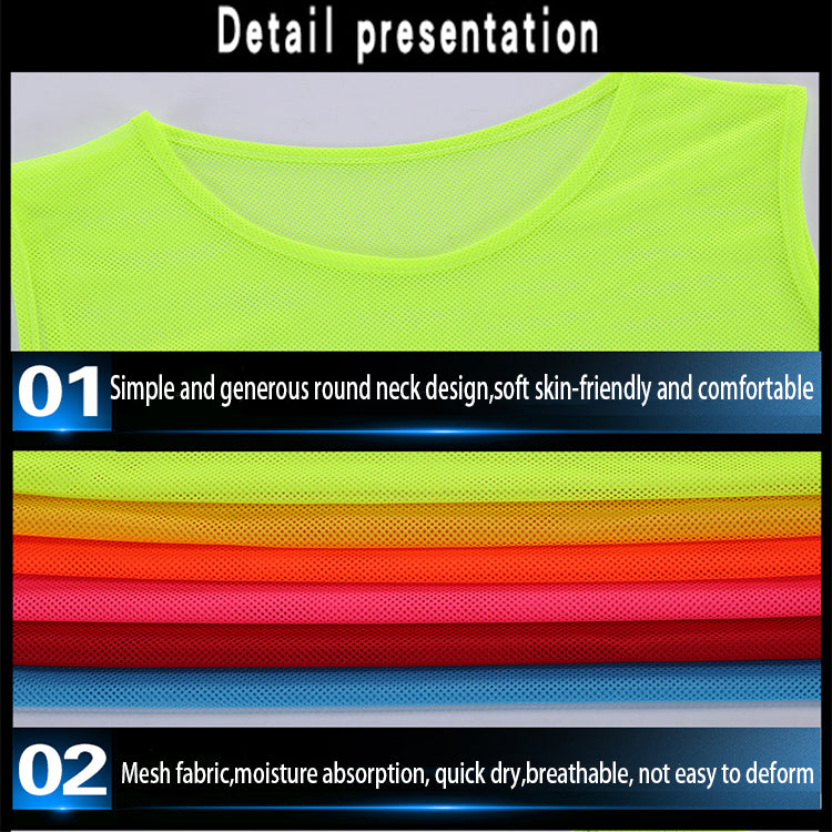 Factory Custom Breathable Wholesales Mesh Bib For Unisex Soccer Training Vest With High Quality