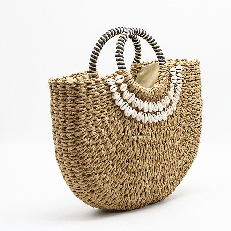 OEM Factory Women Handbag Lady Hand Straw Beach Tote Bag