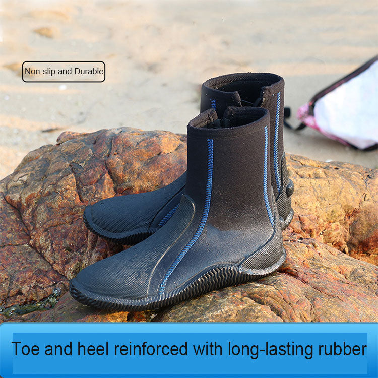 Customized Beach Vulcannized Shoes Scuba 5mm High-top Vulcanized Diving Boots With Good Service