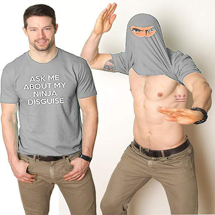 Custom Stretch 100% Cotton Multicolor Inside Printed Funny T Shirts Disguise T-shirts For Men