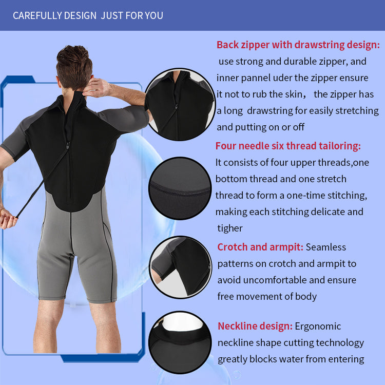 Original Factory Mens Wetsuit 2.0mm Wetsuits Shorty For Men