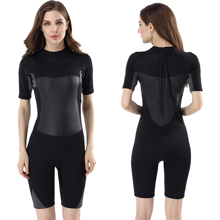 2.0mm New FPretty Design Neopreno Surf Wet Suits Wetsuit Short Sleeve Jumpsuit One-piece Diving Suit 2.0mm Wetsuits Shorty For Women