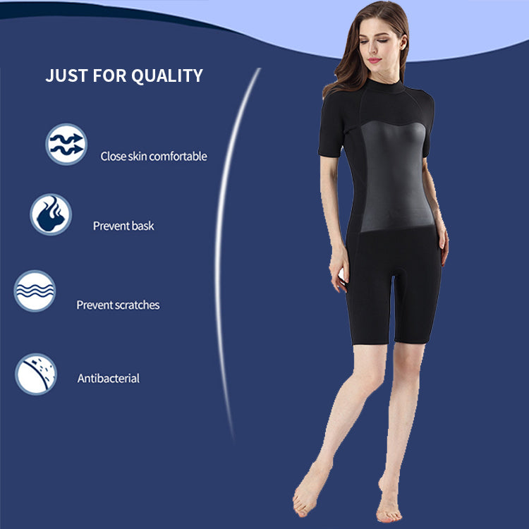 2.0mm New FPretty Design Neopreno Surf Wet Suits Wetsuit Short Sleeve Jumpsuit One-piece Diving Suit 2.0mm Wetsuits Shorty For Women