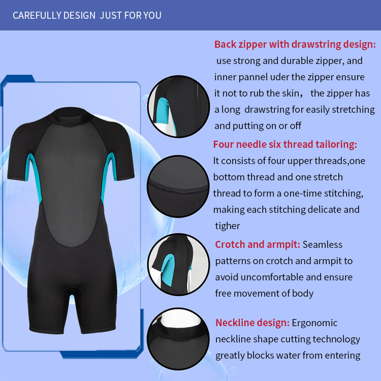 3.0mm High Quality Wetsuits Diving Short Sleeve Wetsuit Wet Suit Men Shorty