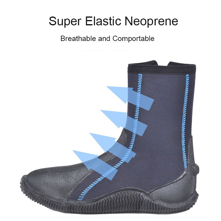 Customized Beach Vulcannized Shoes Scuba 5mm High-top Vulcanized Diving Boots With Good Service