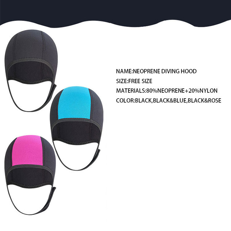 2.5mm Good Quality Custom Best Wetsuit Surf Swimming Diving Neoprene Dive hood Beanie