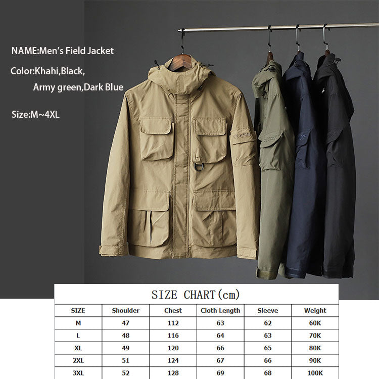 High Quality Full Zip Coats And For Men Plus Size Outdoor Jacket Tactical Mens Men's Jackets Waterproof Hooded Coat