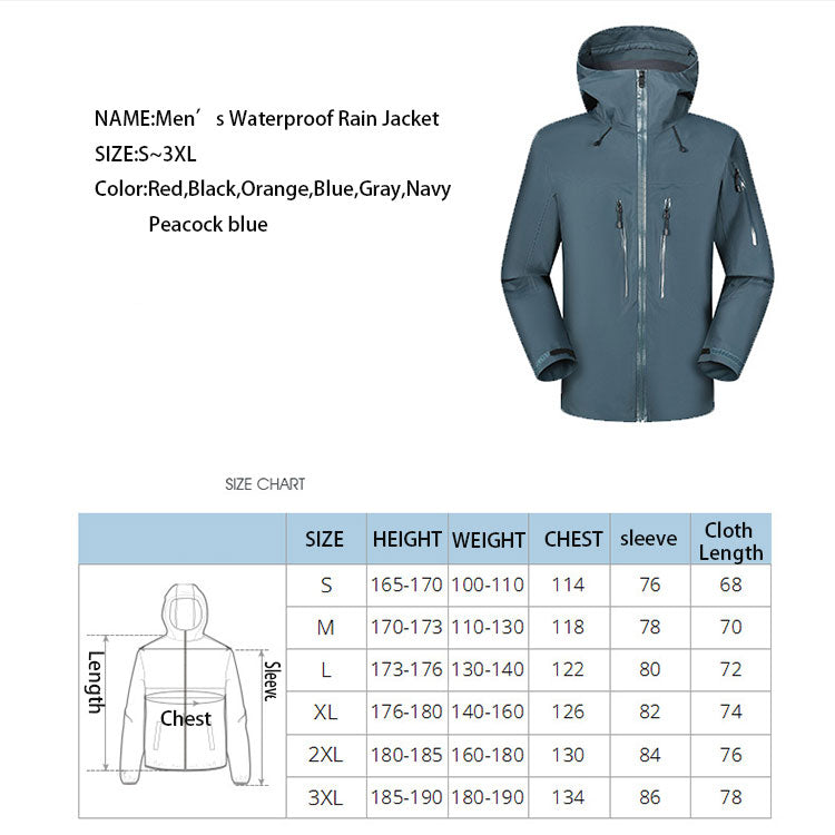 High Quality Plus Size Jacket Wind Breaker Spring Custom Men Jackets With Hood Rain Shell Coat For Hiking