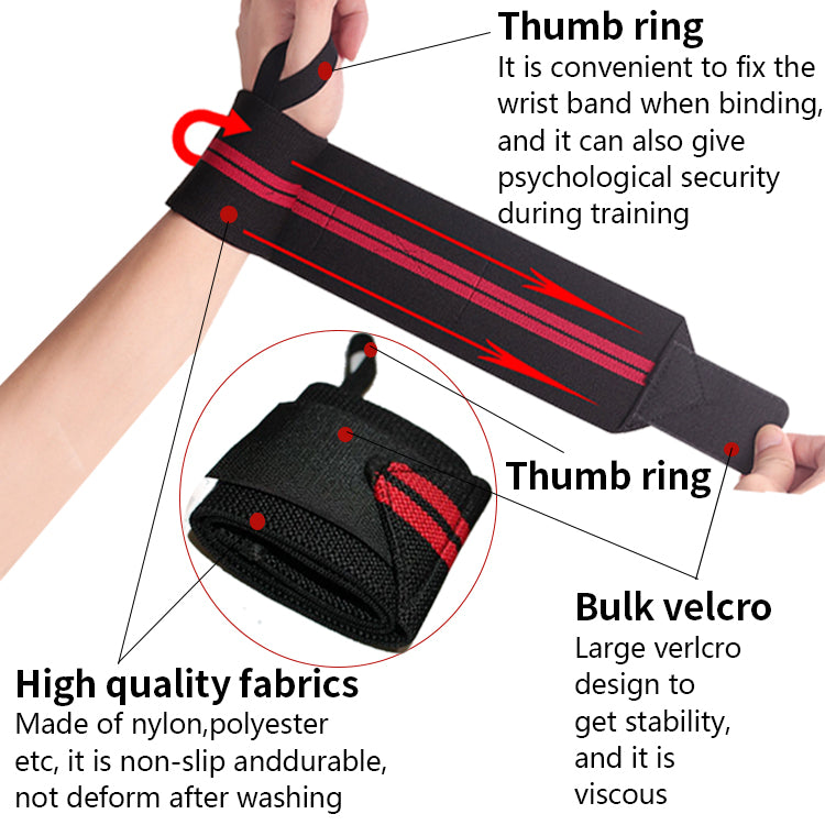 High Quality Weight Lifting Wraps Sprain Support Wrist Brace For Export