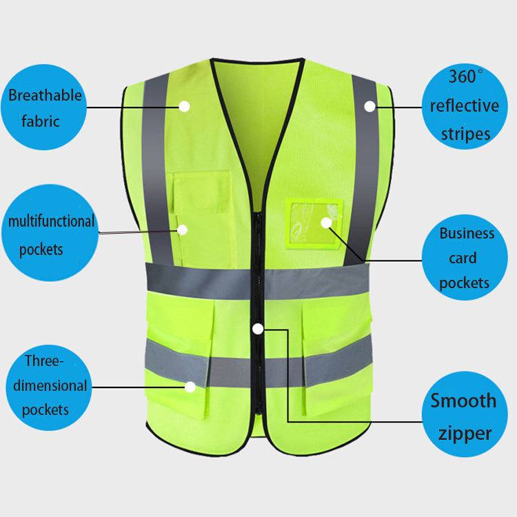 Hot Selling Product Work Vests Custom Breathable Roadway Safety Reflective Vest With Wholesale Price