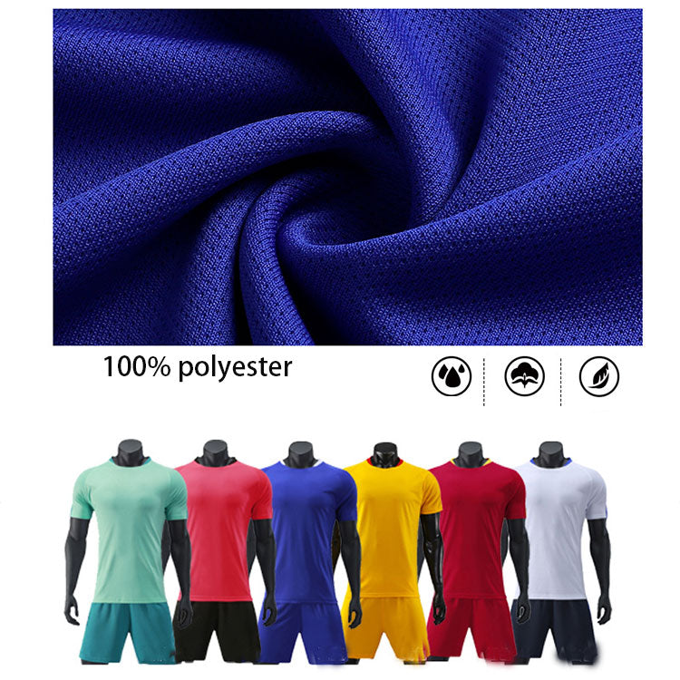 OEM Factory Soccer Uniform Set Workout Sets Plus Size T Shirt And Shorts For Basketball Football Exercise