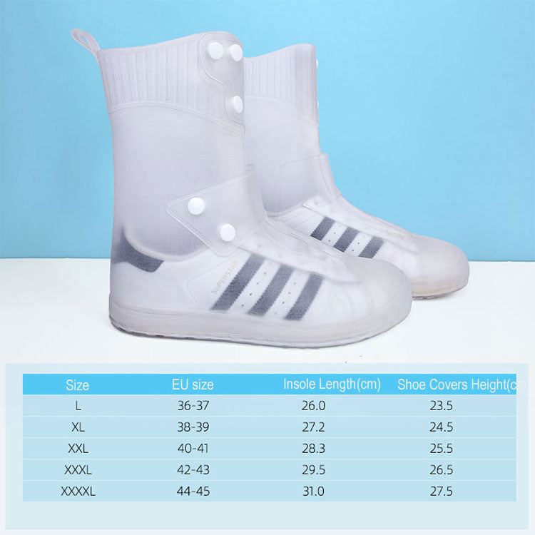 High Quality Outdoor Reusable Shoe Cover Anti Slip Silicone Rain Overshoes High-top