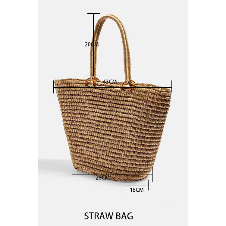 Good Quality Hand Bags Beach Straw Handmade Woven Bag Big Size