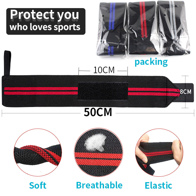 High Quality Weight Lifting Wraps Sprain Support Wrist Brace For Export