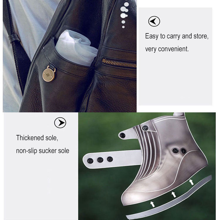 High Quality Outdoor Reusable Shoe Cover Anti Slip Silicone Rain Overshoes High-top