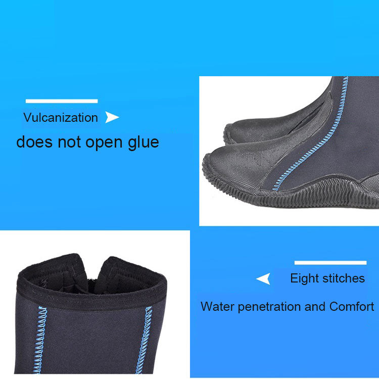 Customized Beach Vulcannized Shoes Scuba 5mm High-top Vulcanized Diving Boots With Good Service