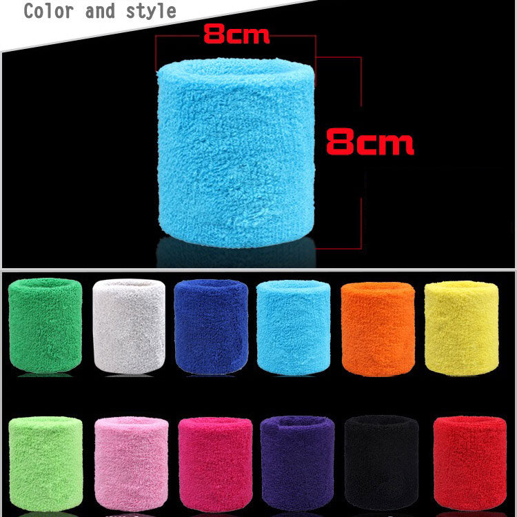 Colorful Color Breathable Band Cotton Wristband Gym Custom Wrist Wraps Fitness Sweat Wristbands With OEM Service
