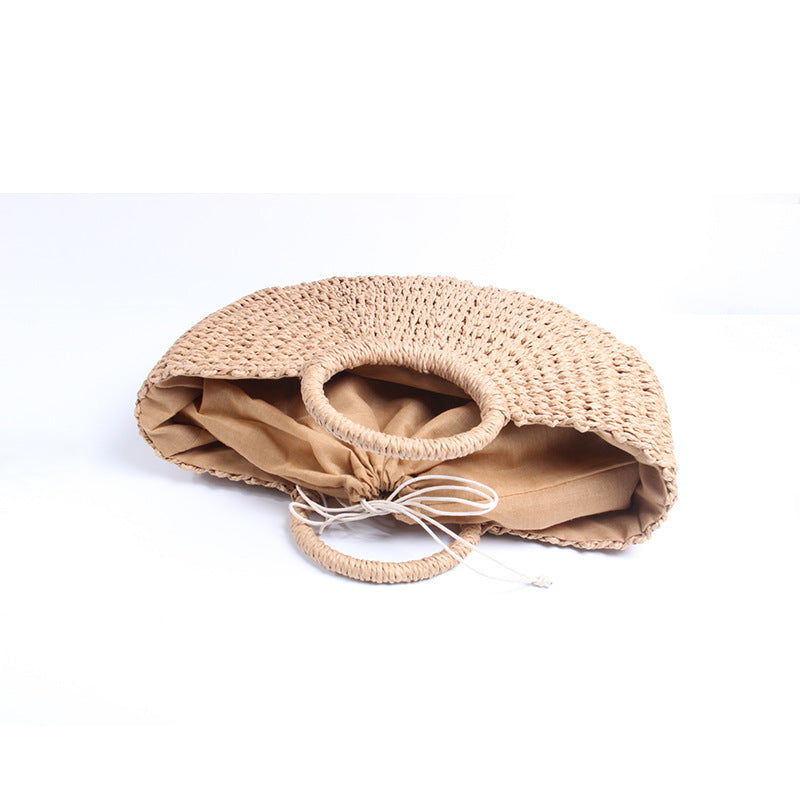 Professional Factory Woven Handbag For Summer Large Straw Beach Tote Bag