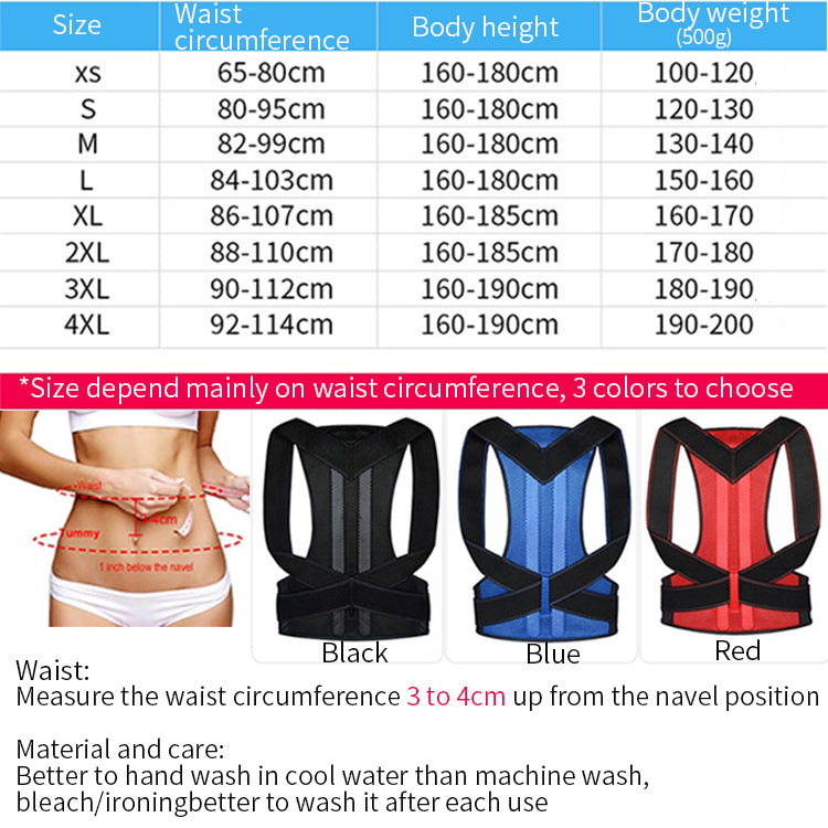 Chinese Factory Comfortable Adjustable Neoprene Brace With PP Bar Support High Quality Back Posture Corrector Kids