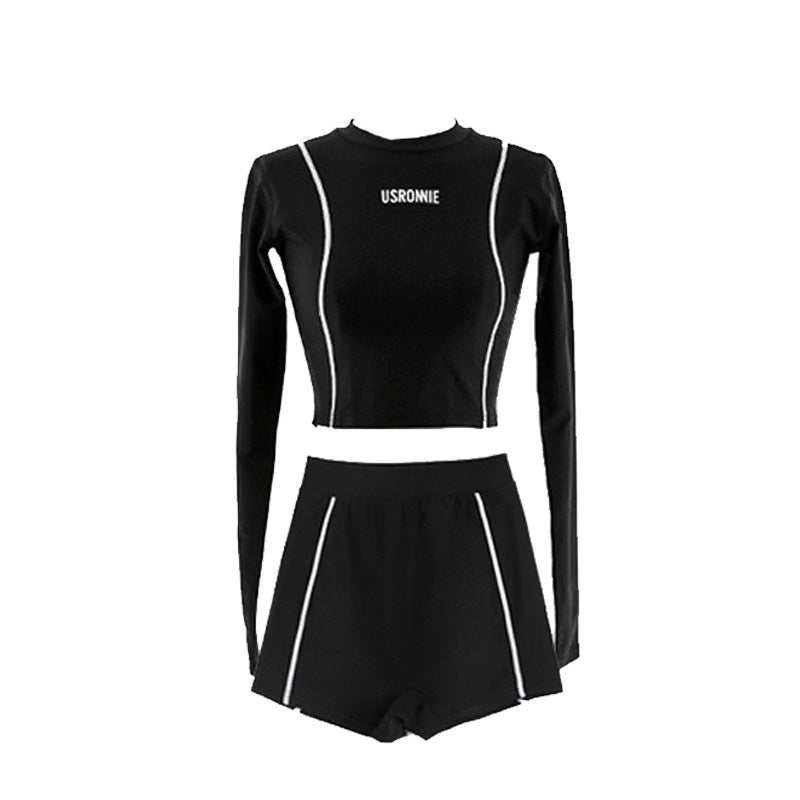 High Quality Custom Swimsuit Suit Cute Swimming Suits For Women Long Sleeve Shorts Swimsuits