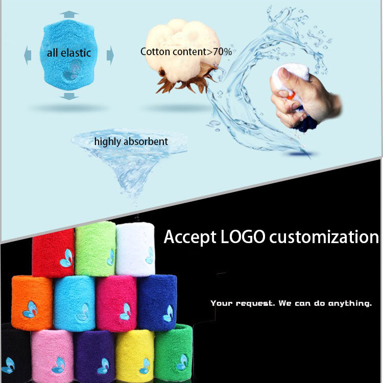 Colorful Color Breathable Band Cotton Wristband Gym Custom Wrist Wraps Fitness Sweat Wristbands With OEM Service