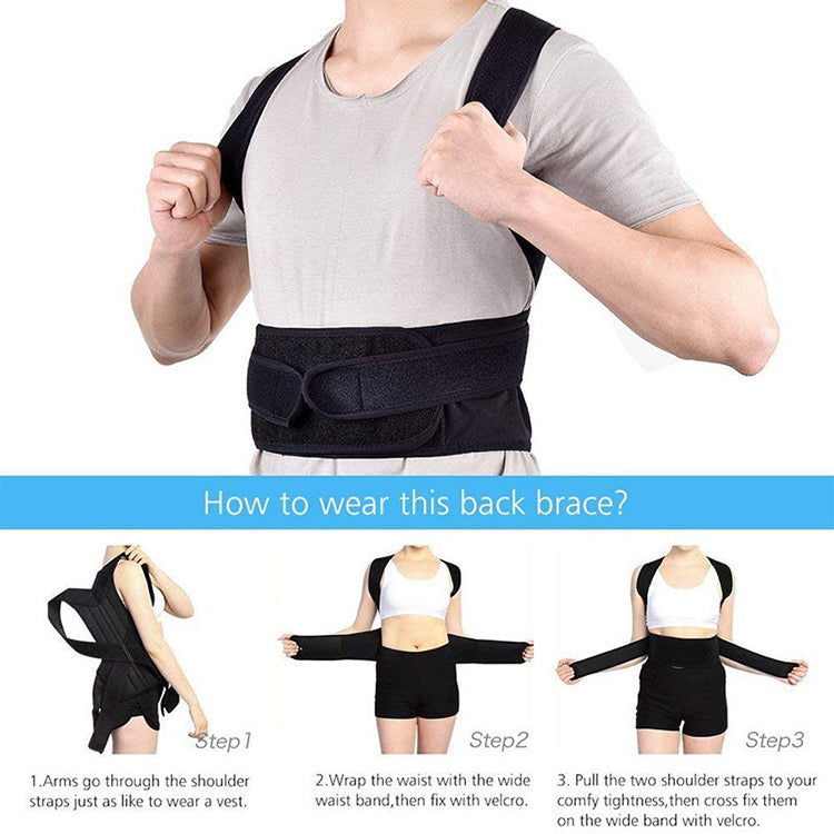 Chinese Factory Comfortable Adjustable Neoprene Brace With PP Bar Support High Quality Back Posture Corrector Kids