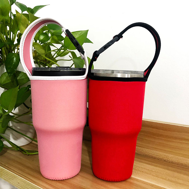 Wholesale Bag 30oz Tumbler Sleeves Holder Neoprene Coffee Cup Sleeve With Handle