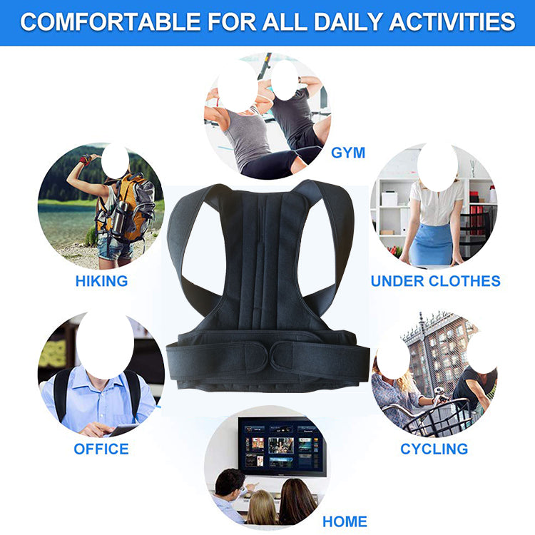 Chinese Factory Comfortable Adjustable Neoprene Brace With PP Bar Support High Quality Back Posture Corrector Kids