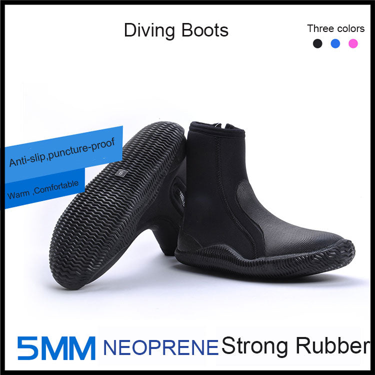 Customized Beach Vulcannized Shoes Scuba 5mm High-top Vulcanized Diving Boots With Good Service
