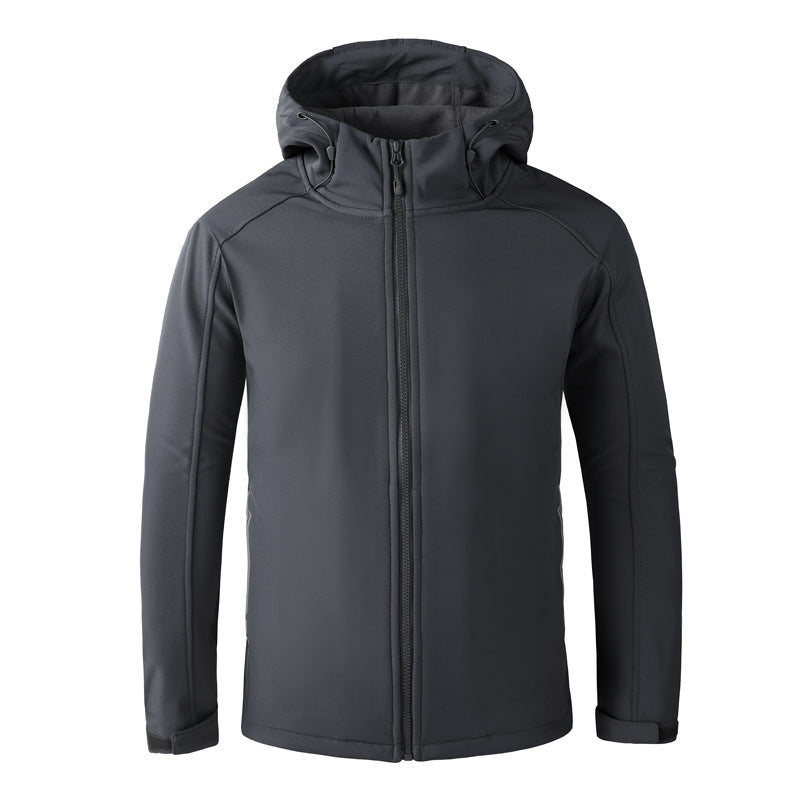 Customized Winter Coat Fabric Man Sport Softshell Jacket Windproof Waterproof Women&men's Fleece Lined