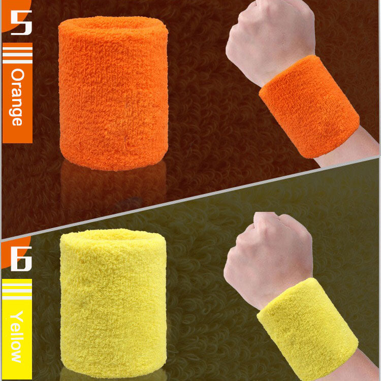 Colorful Color Breathable Band Cotton Wristband Gym Custom Wrist Wraps Fitness Sweat Wristbands With OEM Service