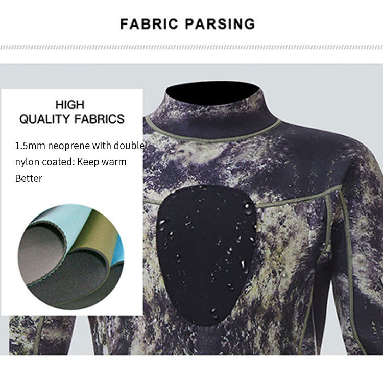 Colorful Camo 1.5 Mm Rash Guard Suit For Men 1.5mm Spearfishing Suits