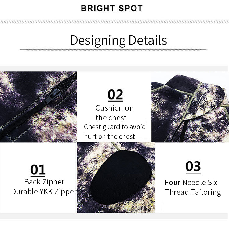Colorful Camo 1.5 Mm Rash Guard Suit For Men 1.5mm Spearfishing Suits