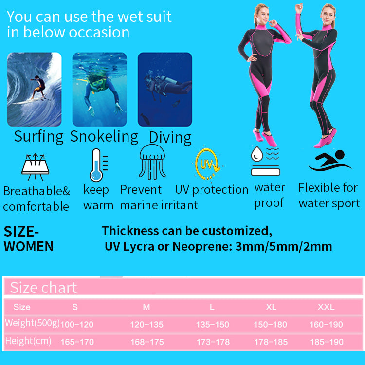 Quick Customization Surf Wetsuits Suits For Teen Girls Full Body Long Sleeve New Design Diving Surfing Wet Suit