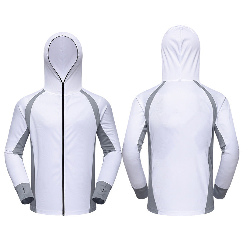 Good Quality Fishing Top Quick Dry Sun Protection Coat Custom-made Performance Breathable Shirts Zipper Closure Hooded Jacket