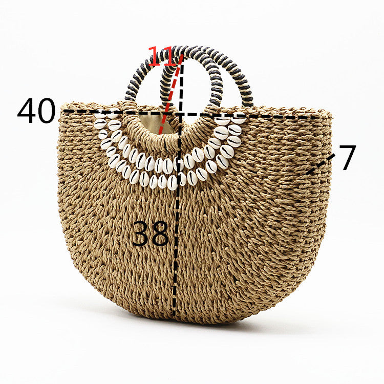 OEM Factory Women Handbag Lady Hand Straw Beach Tote Bag