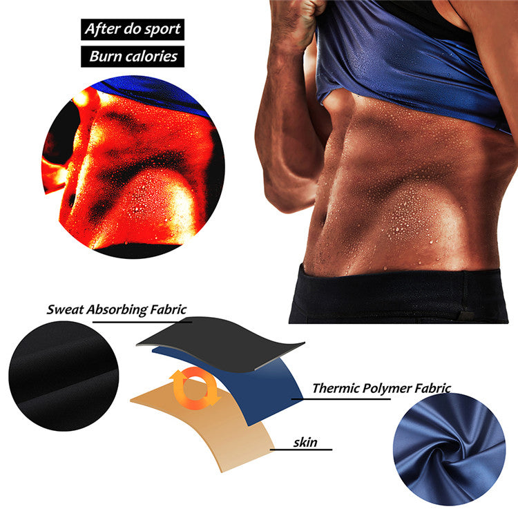 Wholesale Weight Trainer Heat-trapping Polymer Fabric Shape Wear Fitness Vest Thermal Sauna Suit