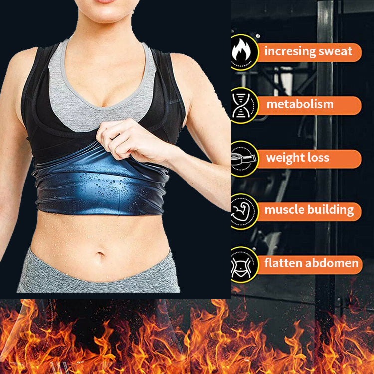 Wholesale Weight Trainer Heat-trapping Polymer Fabric Shape Wear Fitness Vest Thermal Sauna Suit