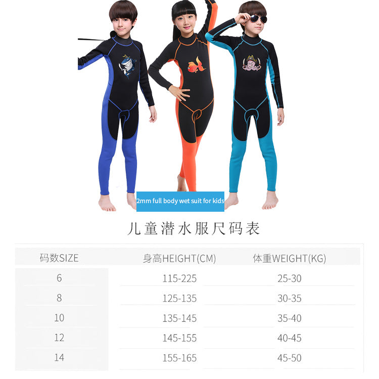 New Original Family Wetsuit Boys Girls 14-16 Neoprene Wetsuits Diving Surfing Full Body Wet Suits For Kids