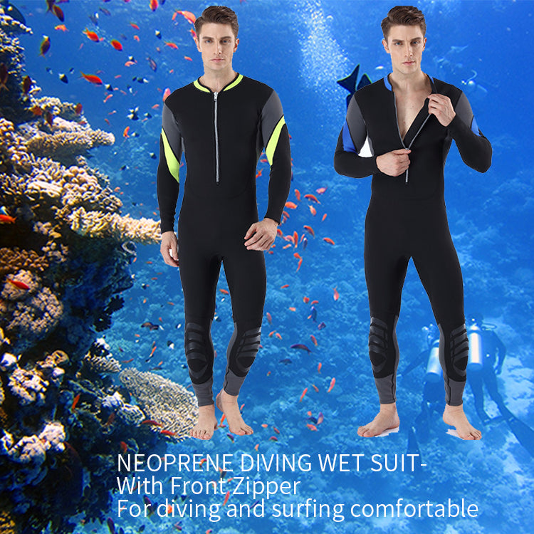 Custom wetsuits 3MM Neoprene front Zip Long Sleeve one Pieces men women Wetsuit for diving surfing