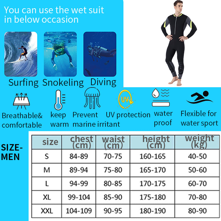 Custom wetsuits 3MM Neoprene front Zip Long Sleeve one Pieces men women Wetsuit for diving surfing