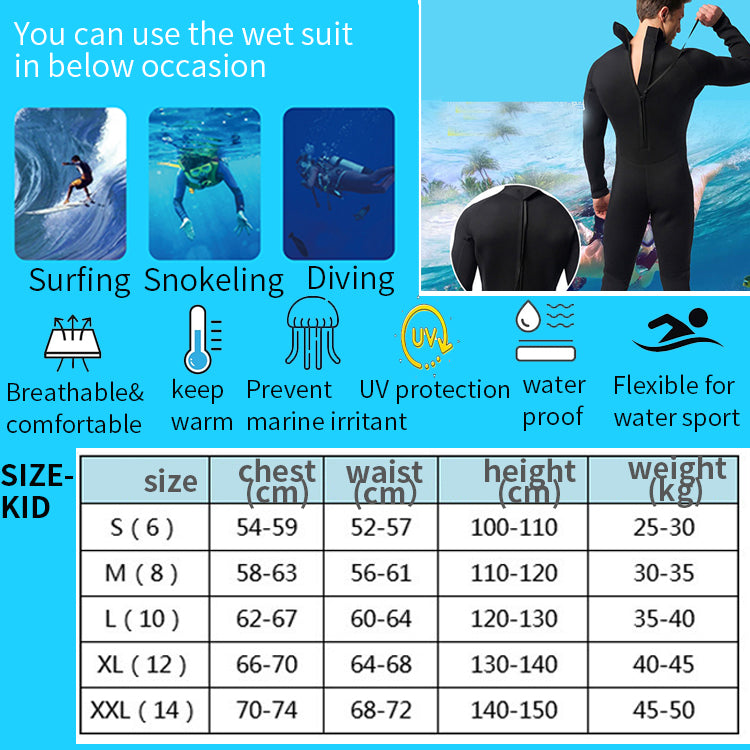 Factory Direct Bathing Swimwear Full Body Suit Wet Suits For Teens Wetsuit for Kids boys&Girls