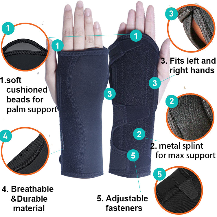 Factory Direct Carpotunnel Braces With Metal Hand And Brace Wrist Sprain Support