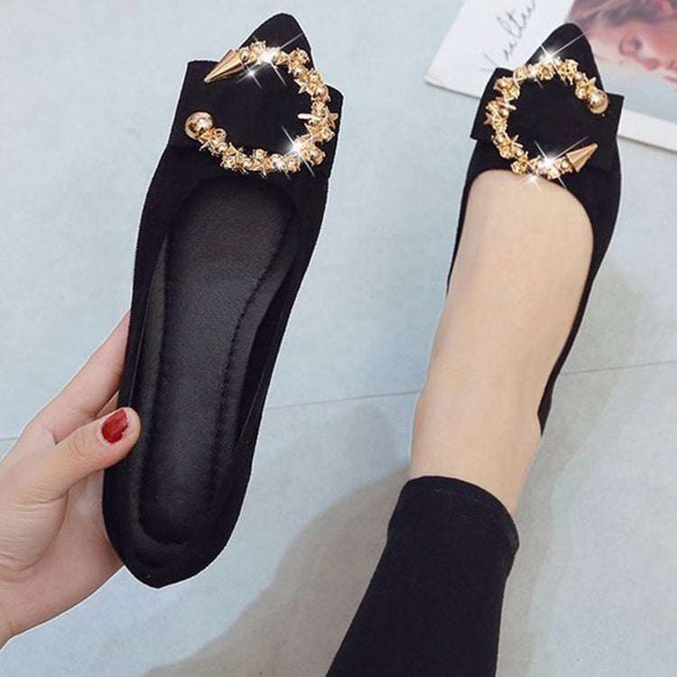 Factory Hot Sale Spring Autumn Women Office Shoes Fashion Pointed Toe Flat Ladies Casual Single Shoes With High Quality