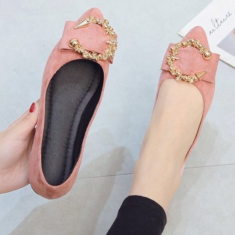 Factory Hot Sale Spring Autumn Women Office Shoes Fashion Pointed Toe Flat Ladies Casual Single Shoes With High Quality