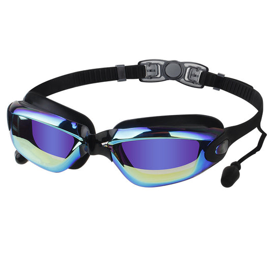 Customized Swim Set China Made Goggle Waterproof Swimming Glasses With Earplugs And Nose Clip Wide Vision